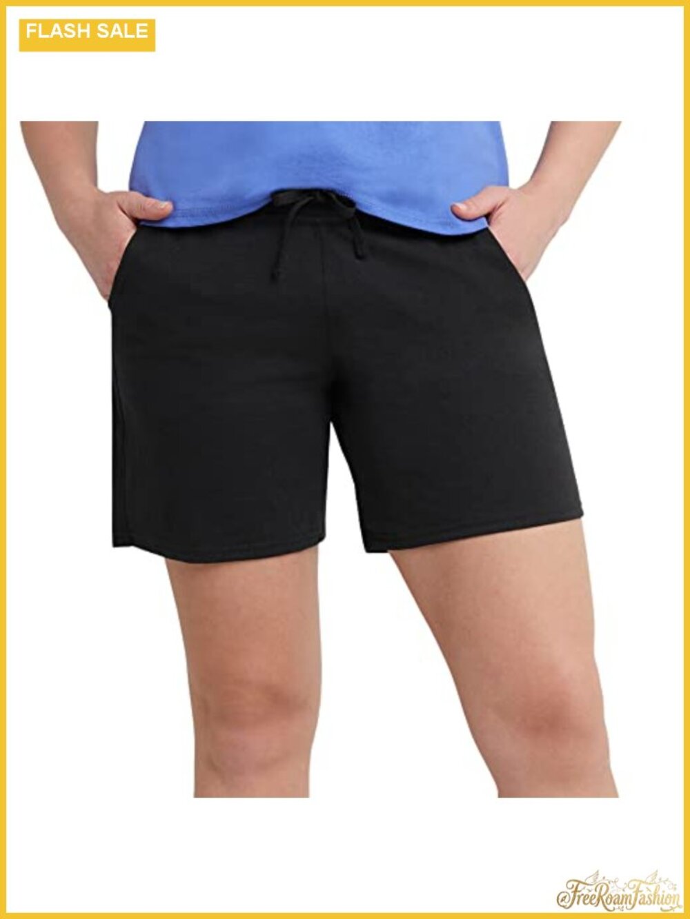 Hanes Women's 7'' Cotton Jersey Drawstring Shorts with Pockets